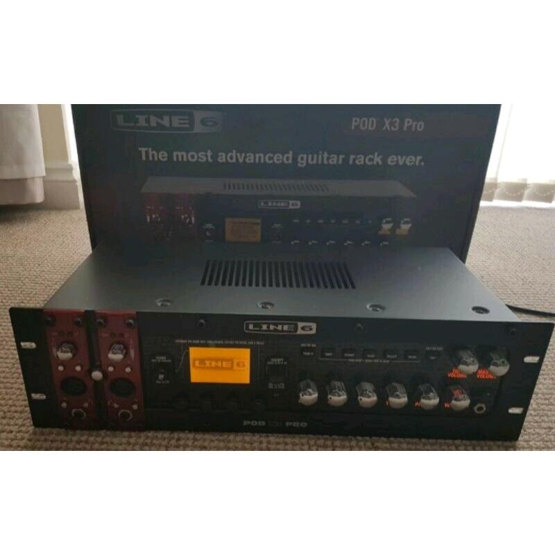 Line6 X3 PRO studio rack 19" fx processor pre amp amplifier Line 6 POD