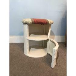 Vintage Loom Cushioned Bedside Cupboard with Shelf H20in/51cm W18.in/47cm D16.5in/42cm R238