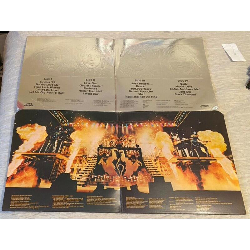 KISS - DYNASTY; ALIVE II; DOUBLE PLATINUM; UNMASKED (UK + USA VINYL ALBUMS)