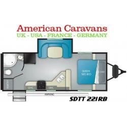 2021 HEARTLAND SUNDANCE 221RB 22FT SLIDEOUT American Caravan 5th Wheel Trailer