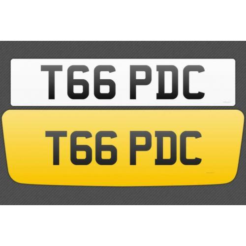 Number plate T66 PDC