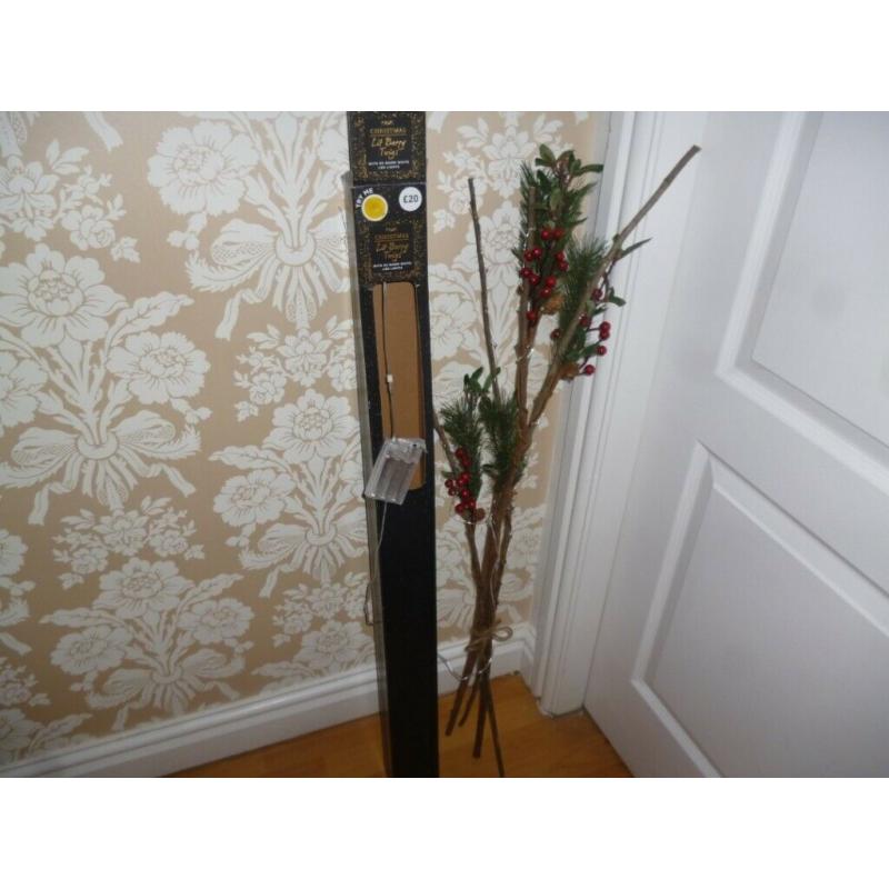 Christmas Berry Twig Lights