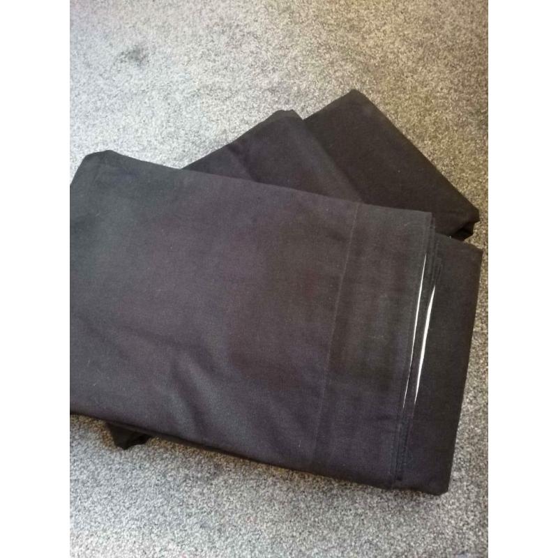 Brand New 90 x 90 inches Black Curtains - Blackout