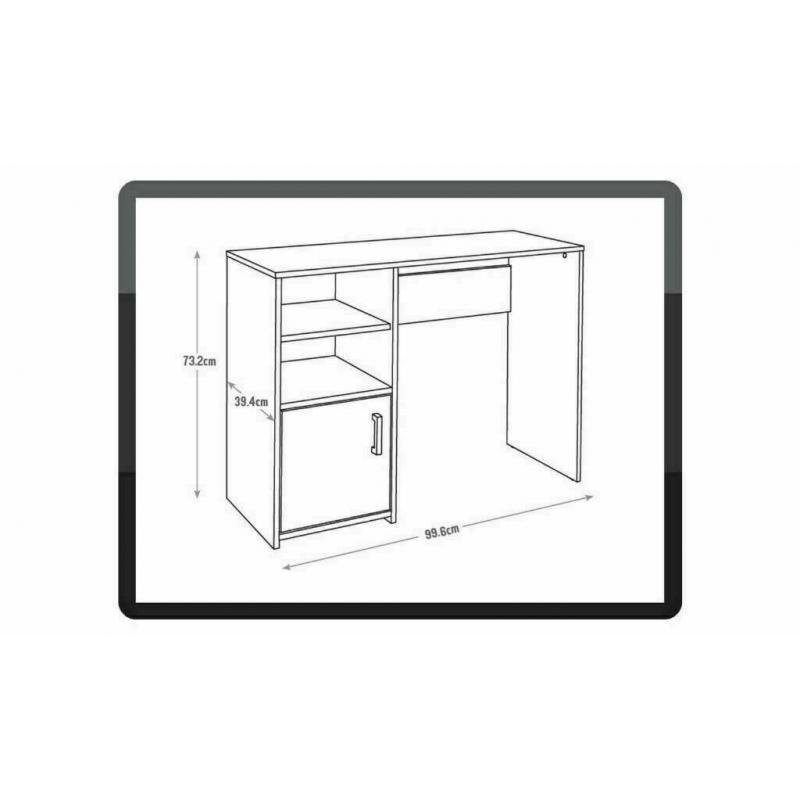 Lawson Office Desk - Grey No895/5999 (1245)