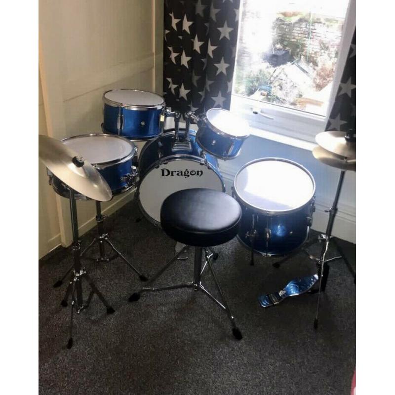 Dragon 7 Piece Kids Drum Set, Perfect Condition