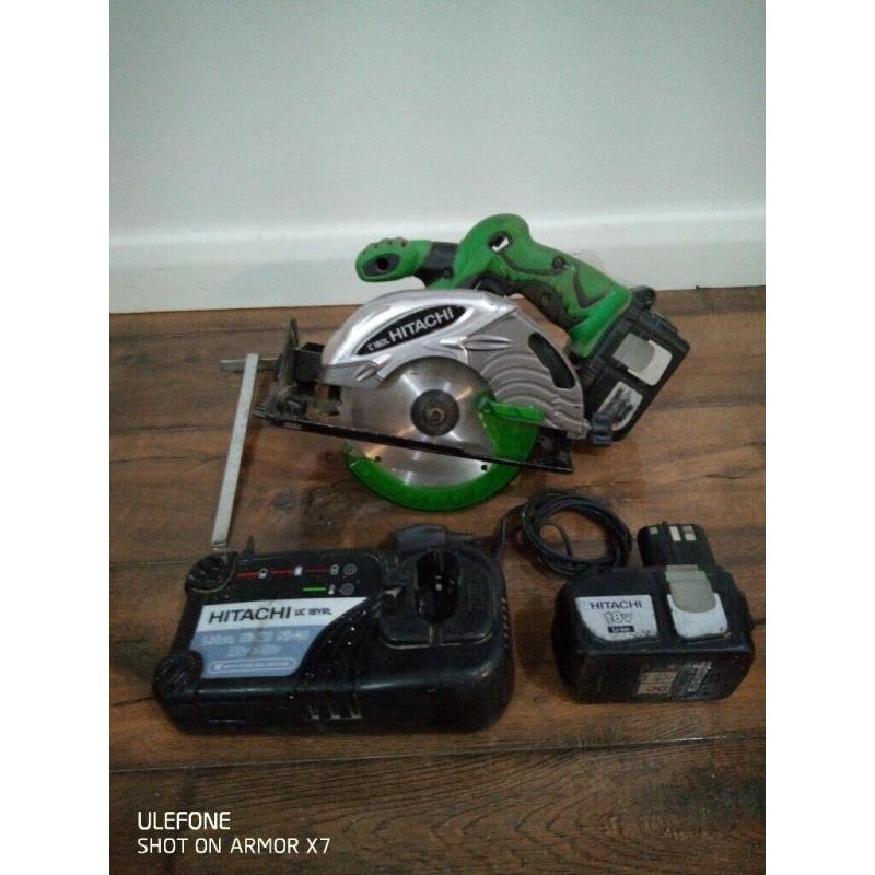 HITACHI C18DL1 18v CIRCULAR SAW 2x3Ah