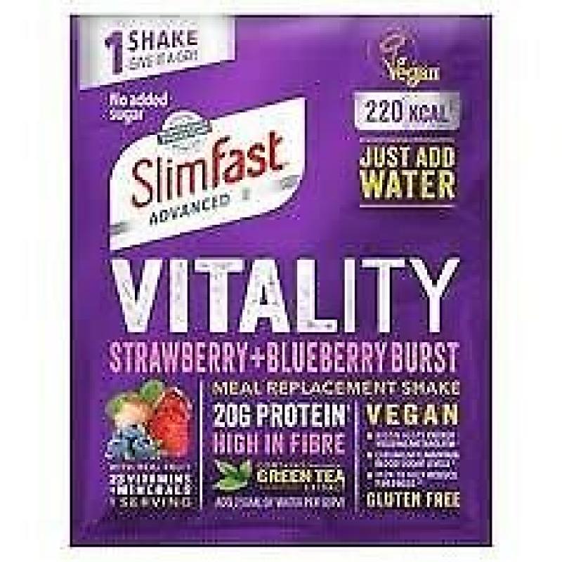 Slimfast Vitality 400g X 6 RRP ?72 High Protein No Added Sugar