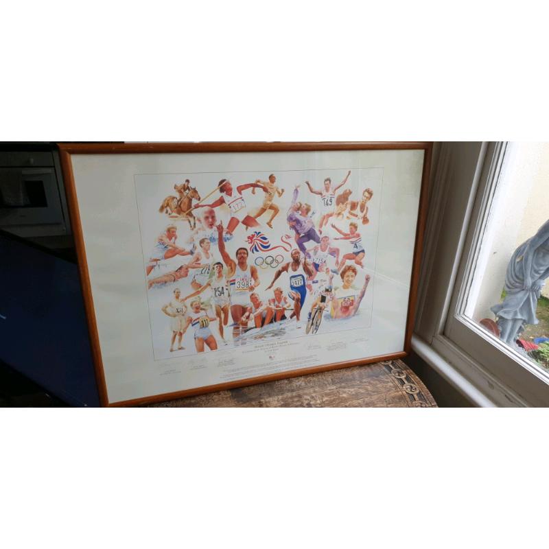 British Olympic Legends Signed Framed Print