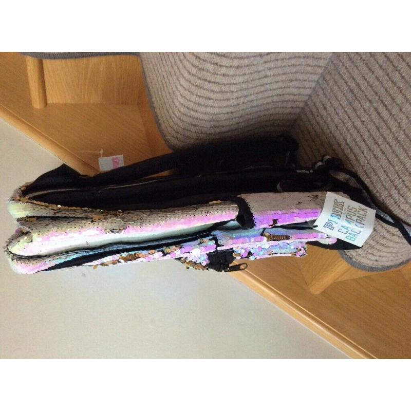 Victoria Secret Pink Sequin Rucksack Backpack