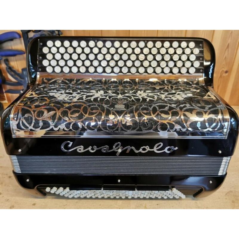 Cavagnolo, 4 Voice Musette, C System, Chromatic Accordion. Online Lessons Available.