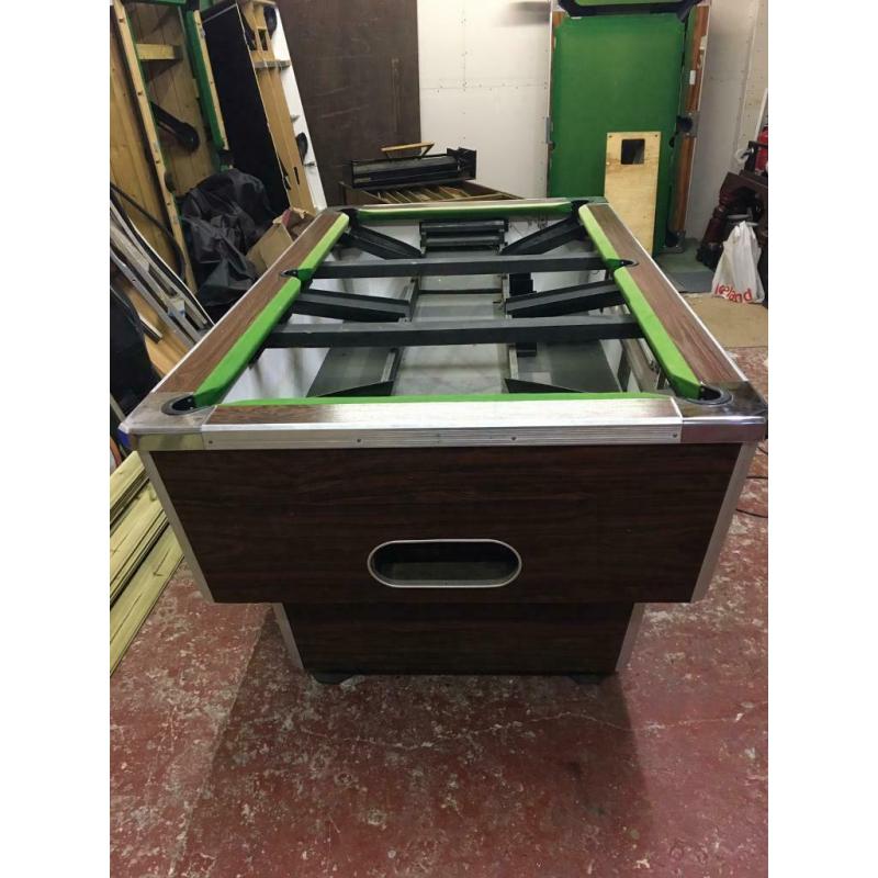 7FT Pub Style Pool Table, Slate Bed & Brand New Cloth