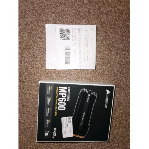 Corsair Force MP600 1TB M.2 PCIe Gen 4 NVMe SSD/Solid State Drive