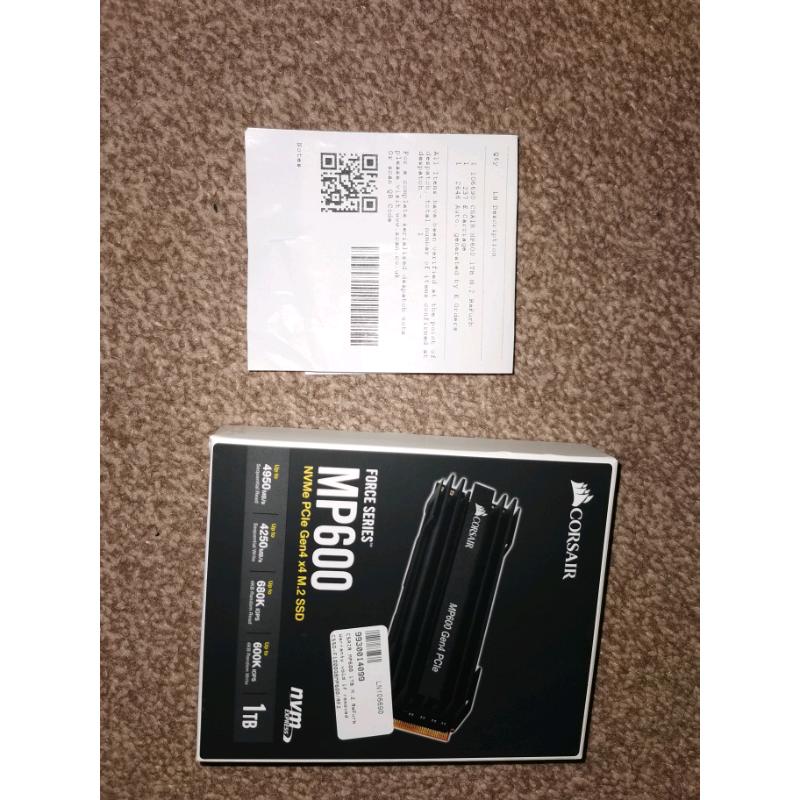 Corsair Force MP600 1TB M.2 PCIe Gen 4 NVMe SSD/Solid State Drive
