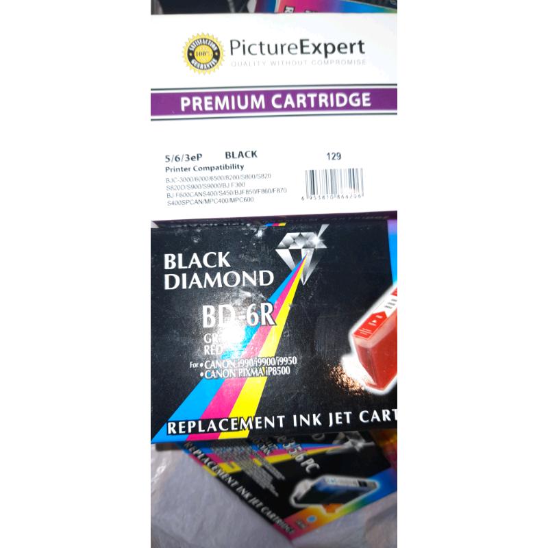 60 new sealed inkjet Cartridges in all colours for canon and hp