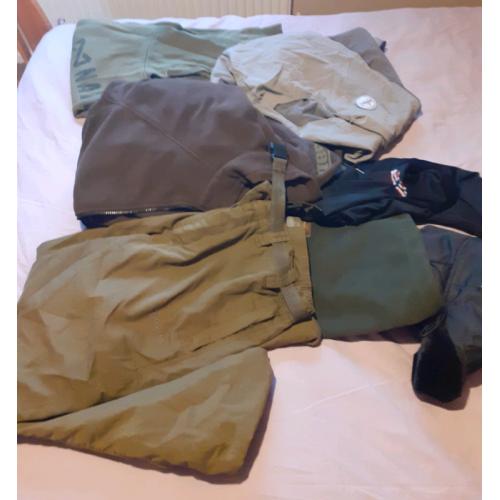 Winter carp fishing clothing bundle Aqua,Trakker,Alien carp etc.
