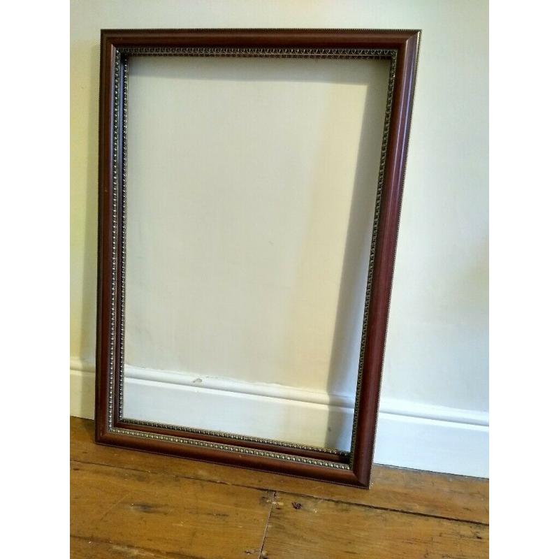 Pair of large wooden picture frames