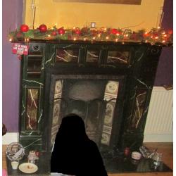 Antique Marbleized Slate Fireplace