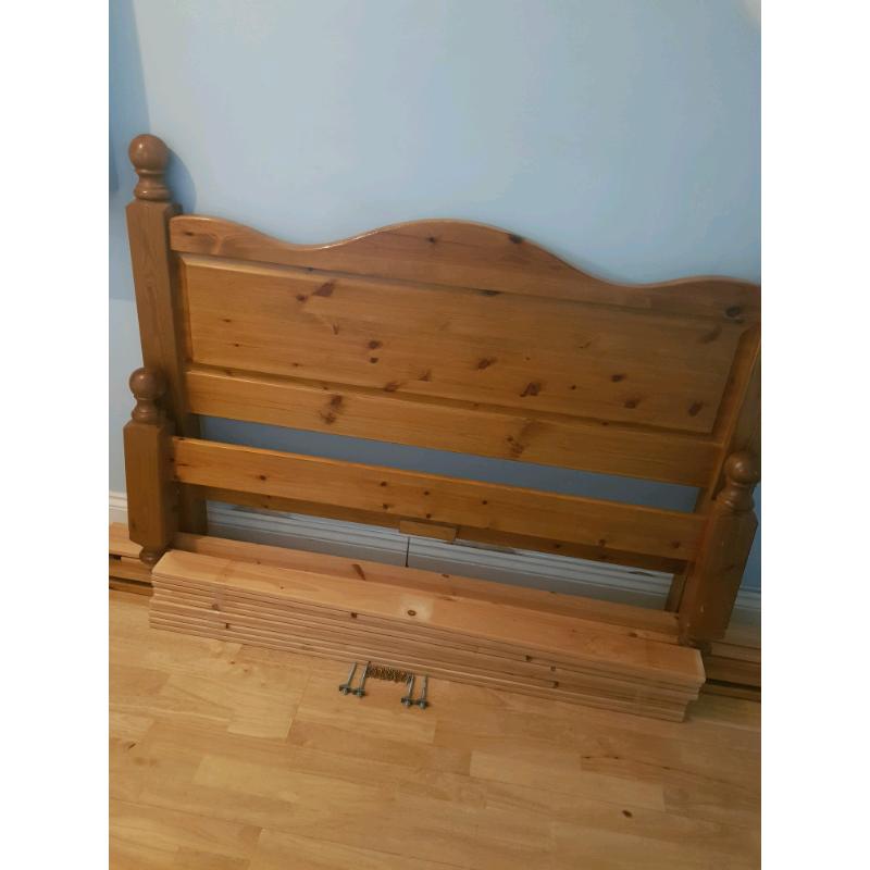 Wooden double bed