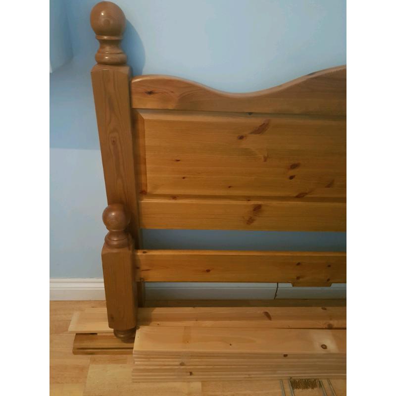 Wooden double bed