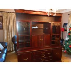 Mahogany full dresser splits in 2 great for painting