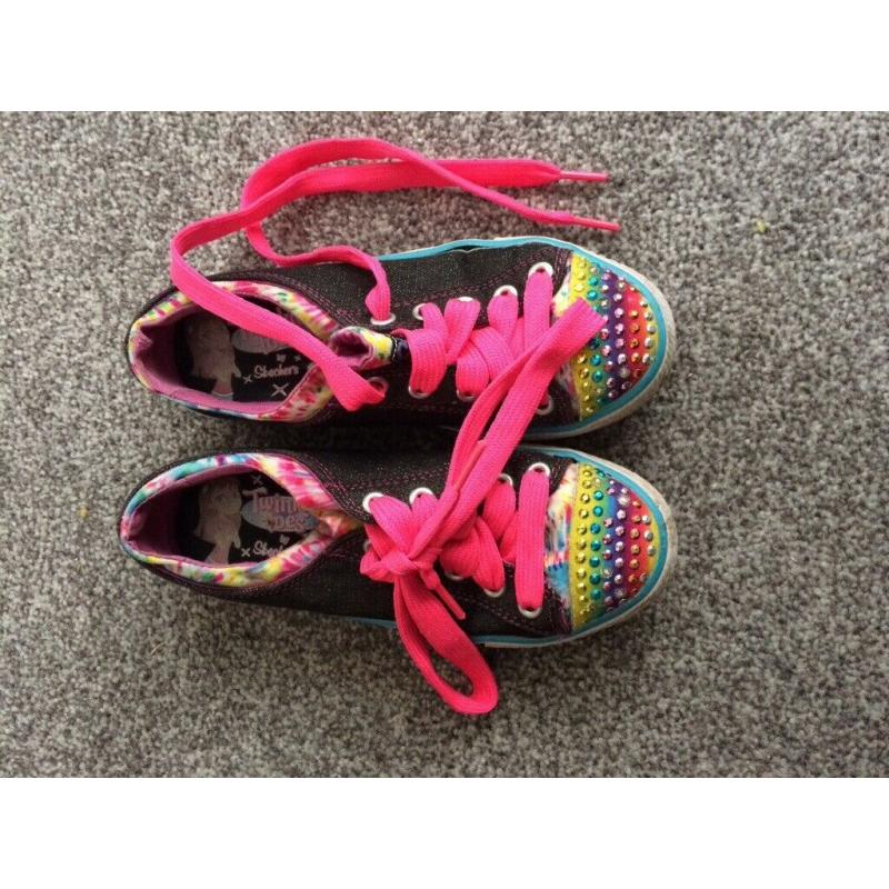Skechers twinkle toes light up shoes size UK 13