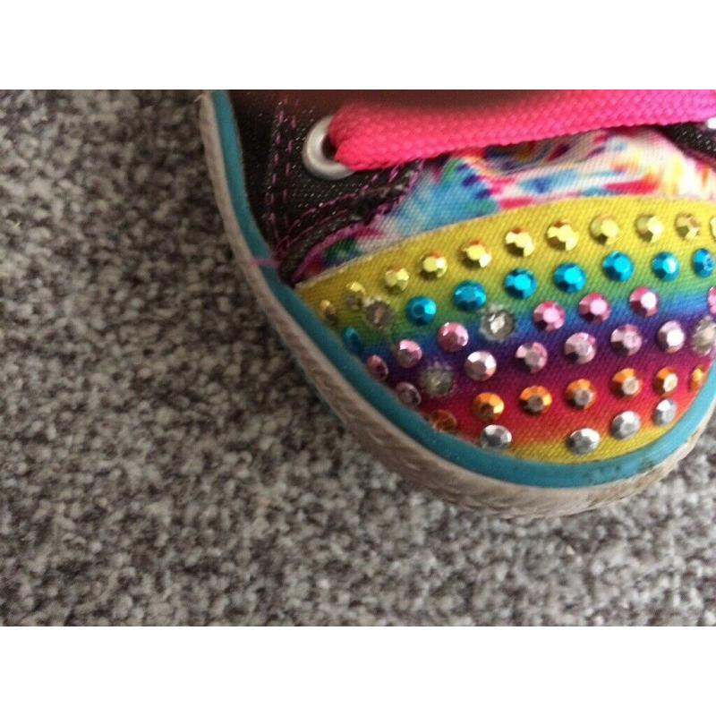 Skechers twinkle toes light up shoes size UK 13