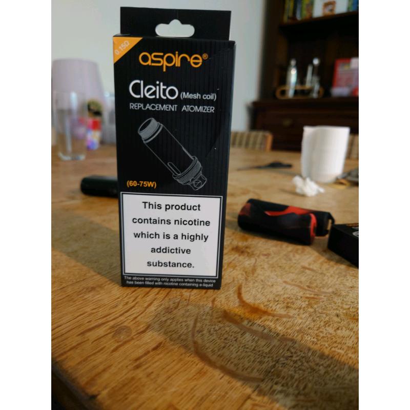 Aspire Puxos 100W vape mod kit with many accessories open to offers