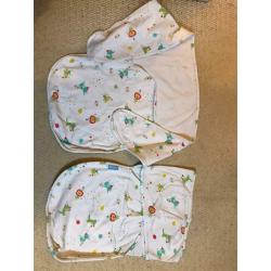 0-6 months sleeping bags/swaddle blankets/towels/muslins