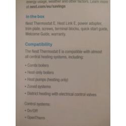 Nest thermostat e & heat link e brand new sealed