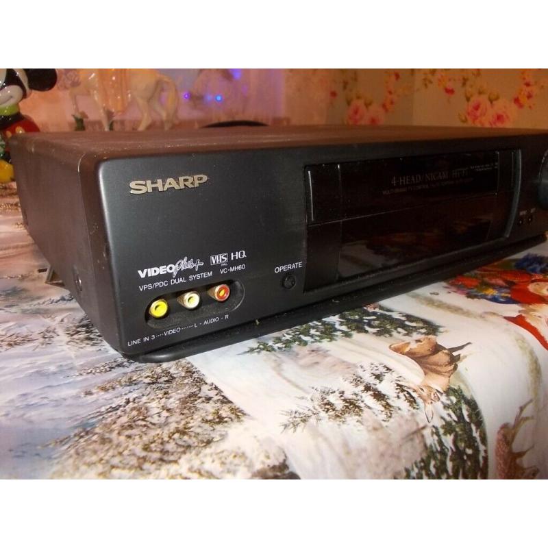 Sharp Vhs Video Recorder Model VC-MH60HM Video Plus 4 Head Nicam HI Fi
