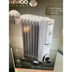 Daewoo electric heater 1500 w