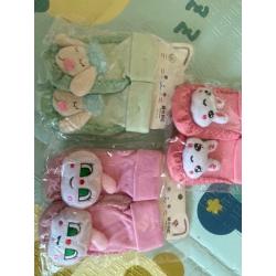 Baby shoes anti slip rubber soles.
