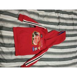 Lighting mcqueen Disney Pixar hoody top size age 3