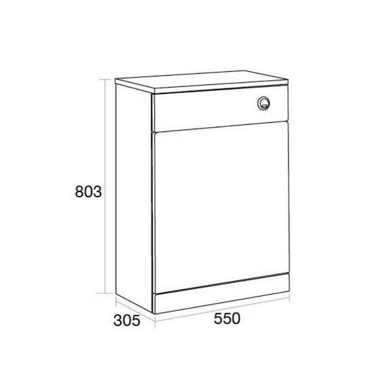 Ikoma White Gloss WC Unit 550mm New