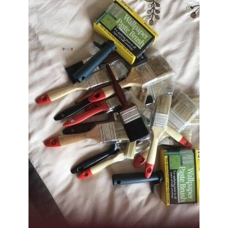 JOB Lot of 22 all brand new paint brushes various sizes please see list below