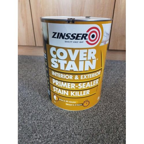 Zinsser 5 Litre Cover-Stain Primer Sealer (4 for ?100)!!!
