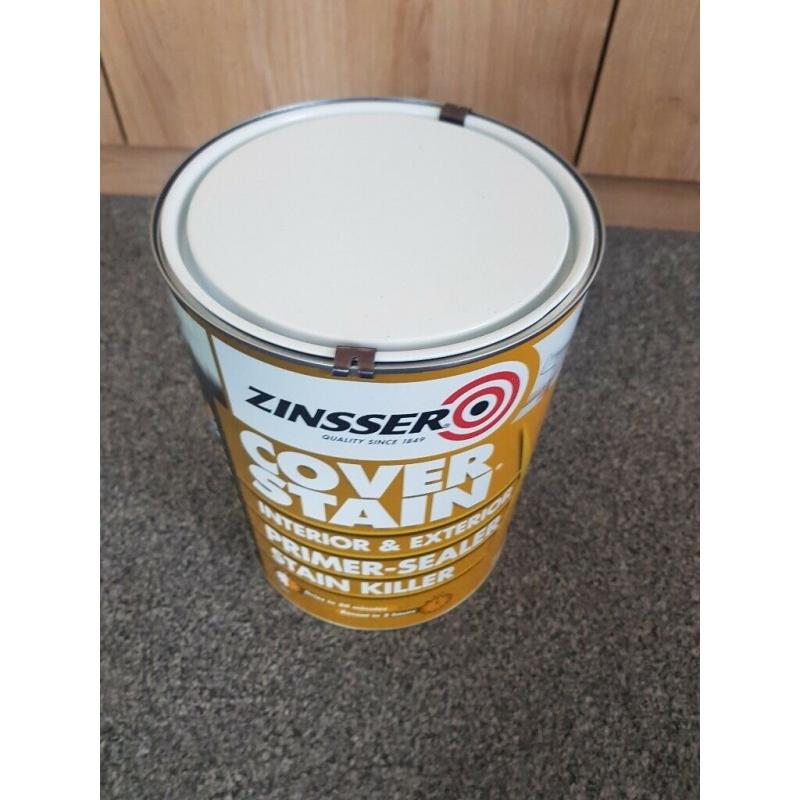 Zinsser 5 Litre Cover-Stain Primer Sealer (4 for ?100)!!!
