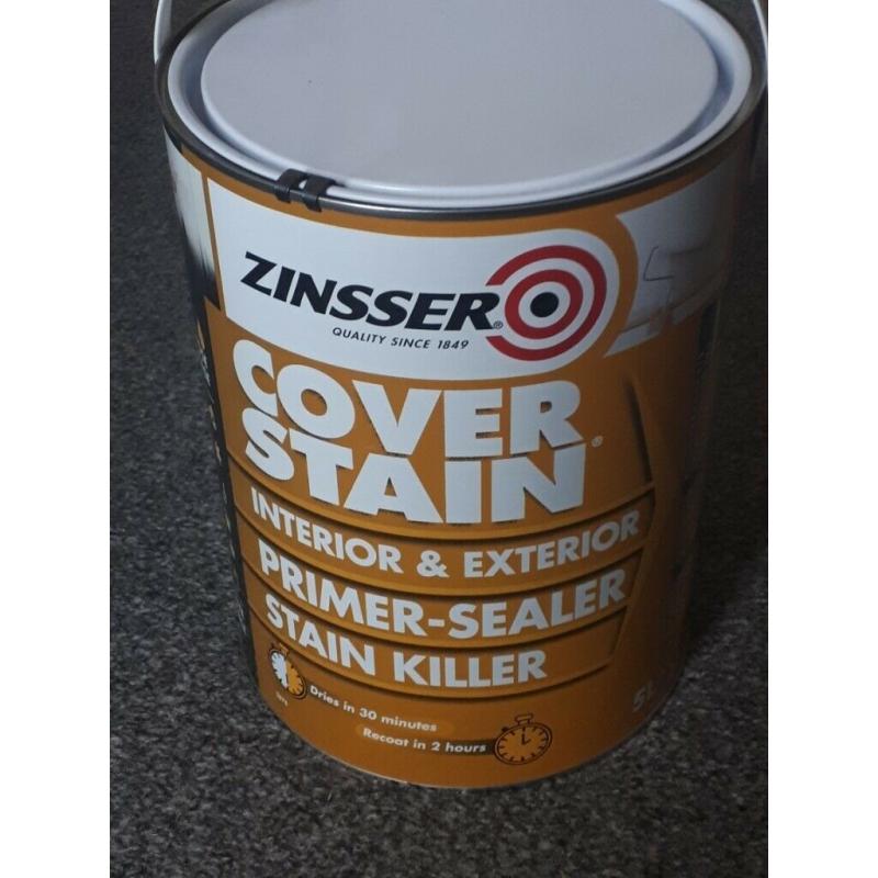Zinsser 5 Litre Cover-Stain Primer Sealer (4 for ?100)!!!