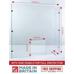 Sneeze Guard Counter Cough Screen Clear Virus Plastic Shield Protection