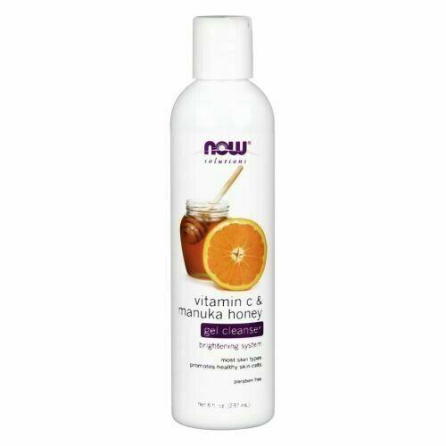 Now Foods, Solutions, Gel Cleanser, Vitamin C & Manuka Honey, 8 fl oz (237 ml)