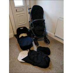 Graco Evo MotherCare fold down Pram and Pushchair set