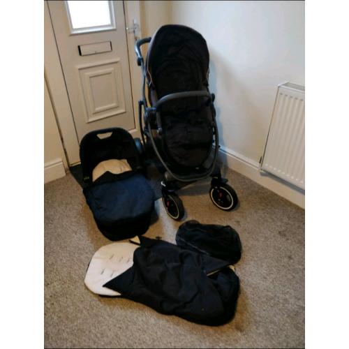 Graco Evo MotherCare fold down Pram and Pushchair set