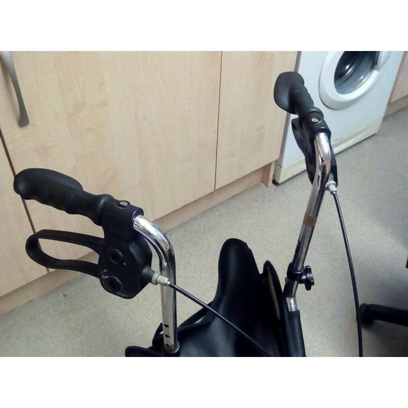 three-wheeled rollator , ,practically new,with bag