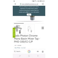 Vado photon chrome mono basin mixer tap.