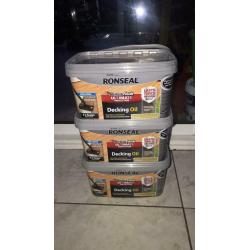 Ronseal decking oil x3