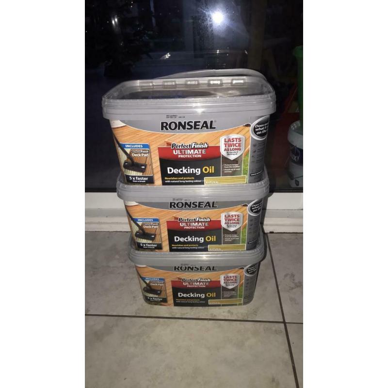 Ronseal decking oil x3