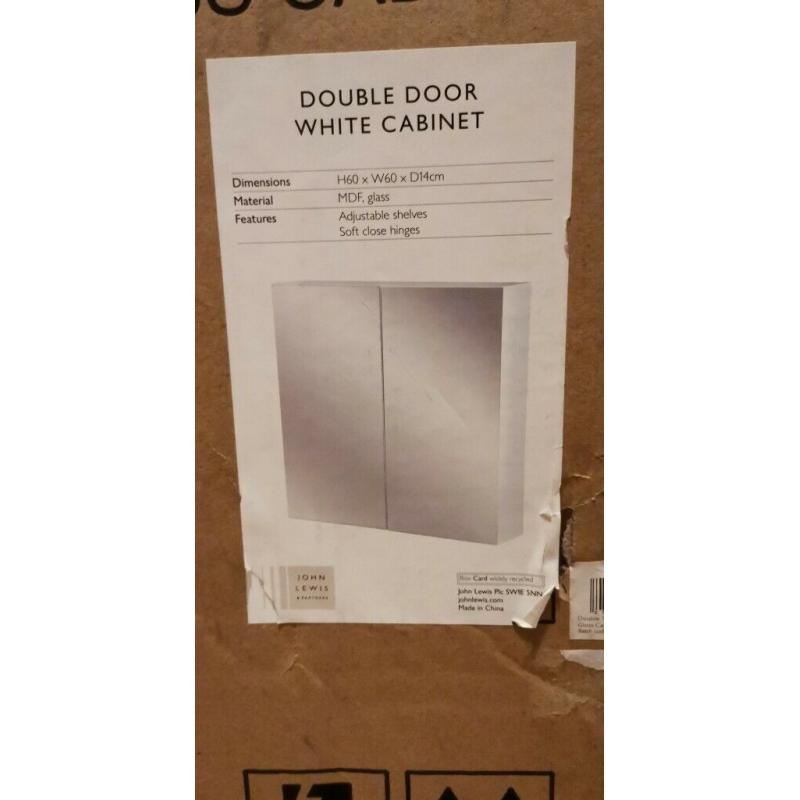 Brand new John Lewis mirrored cabinet