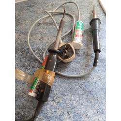 SOLDERING IRONS (2) WITH SOLDER (3)
