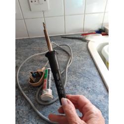 SOLDERING IRONS (2) WITH SOLDER (3)