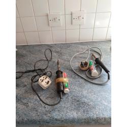 SOLDERING IRONS (2) WITH SOLDER (3)
